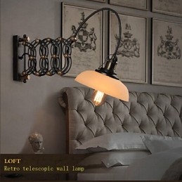 Vintage Industriell Amerikansk Country Restaurant Sovrum Studera Kreativ Trappa Gang Lampa Teleskopiska Järn Vägglampor