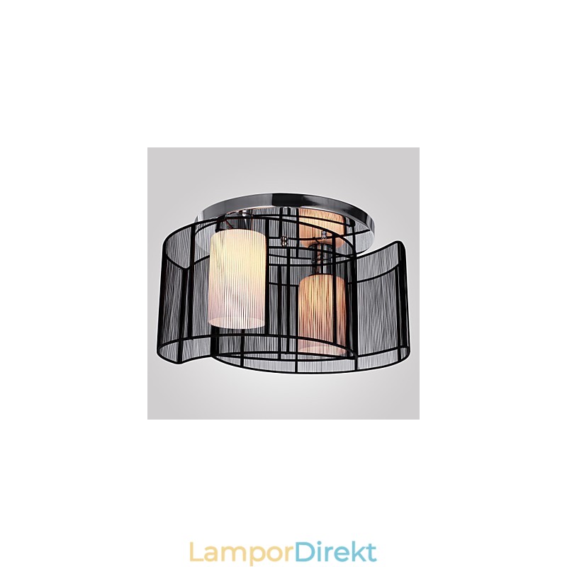 Taklampa Modern Design 2 Lampor Svart