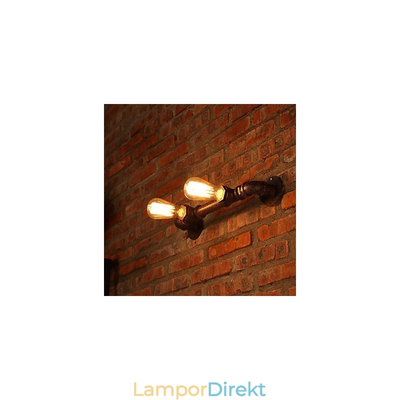 Vägglampetter Mini Style Rustik Lodge Metal