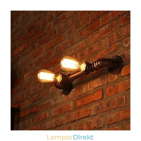 Vägglampetter Mini Style Rustik Lodge Metal