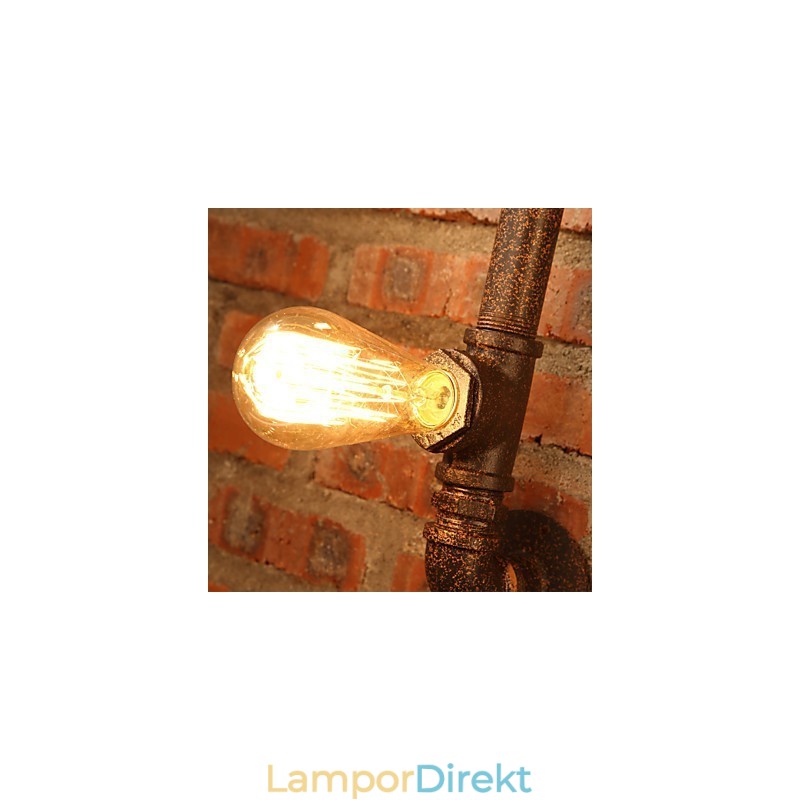 Vägglampetter Mini Style Rustik Lodge Metal