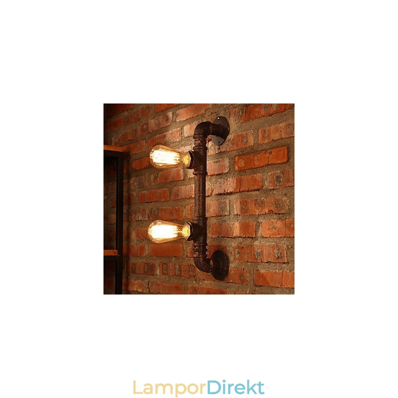 Vägglampetter Mini Style Rustik Lodge Metal