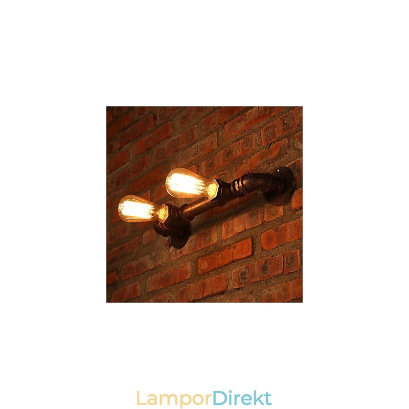 Vägglampetter Mini Style Rustik Lodge Metal