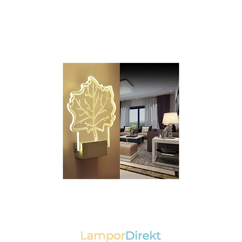 Akryl Vägglampa Pvc Lampa Ljus Chip Modern Contemporary Metal
