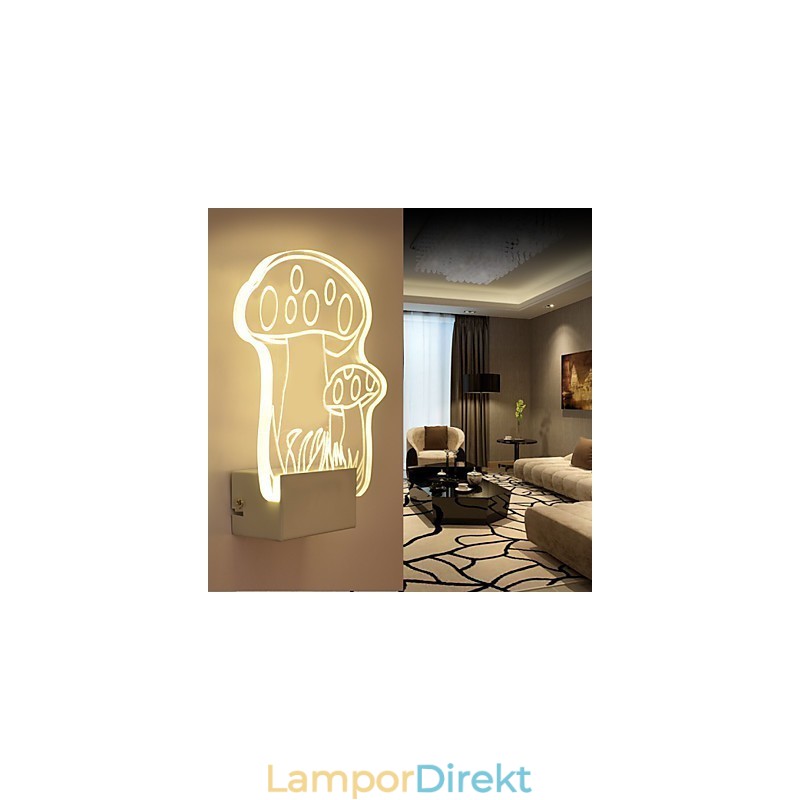 Akryl Vägglampa Pvc Lampa Ljus Modern Contemporary Metal