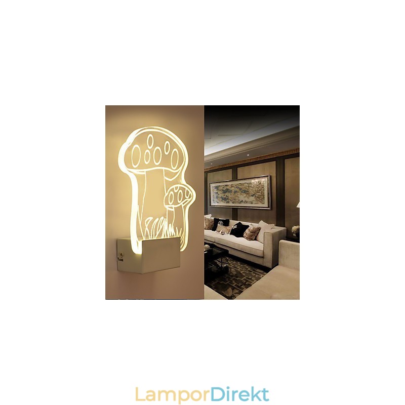 Akryl Vägglampa Pvc Lampa Ljus Modern Contemporary Metal