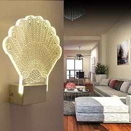 Akryl Vägglampa Pvc Lampa Ljus Modern Contemporary Metal