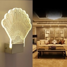 Akryl Vägglampa Pvc Lampa Ljus Modern Contemporary Metal