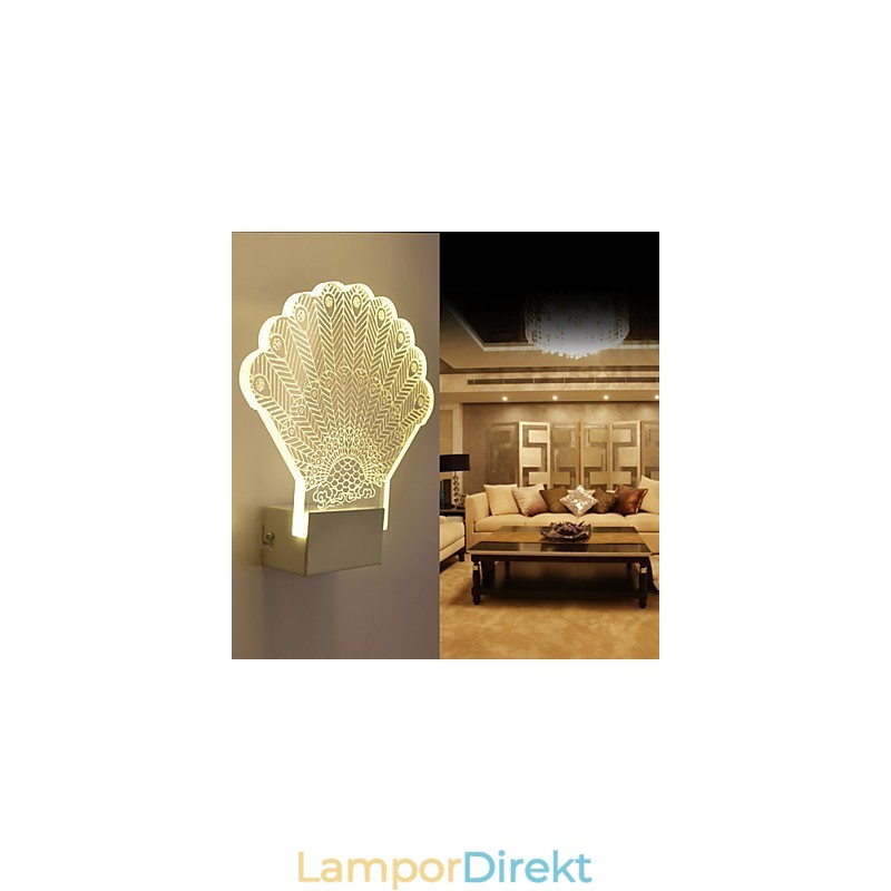 Akryl Vägglampa Pvc Lampa Ljus Modern Contemporary Metal