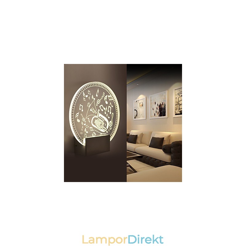 Akryl Vägglampa Pvc Lampa Ljus Modern Contemporary Metal