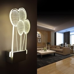 Akryl Vägglampa Pvc Lampa Ljus Modern Contemporary Metal