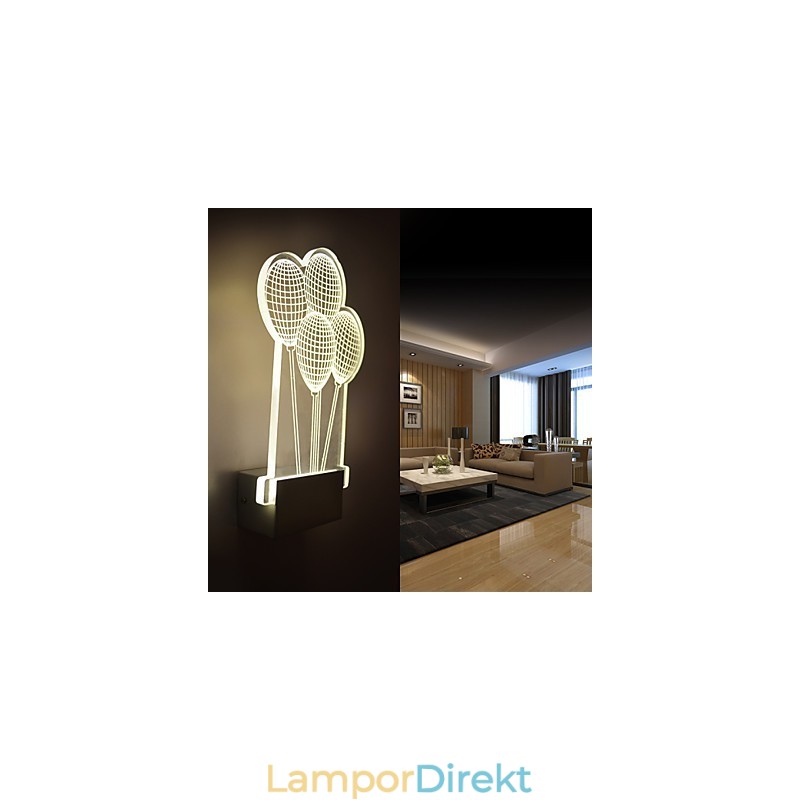 Akryl Vägglampa Pvc Lampa Ljus Modern Contemporary Metal