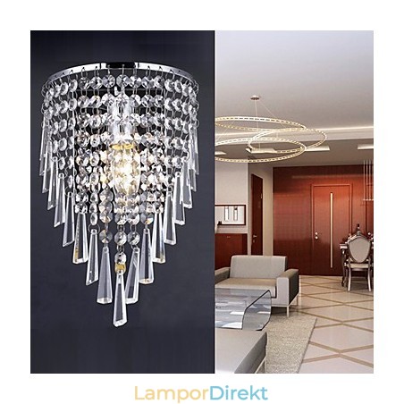 Snygg Kristallvägglampa Med 1 Lampa Snygg Kristallvägglampa Med 1 Lampa