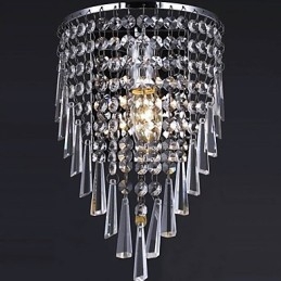 Snygg Kristallvägglampa Med 1 Lampa