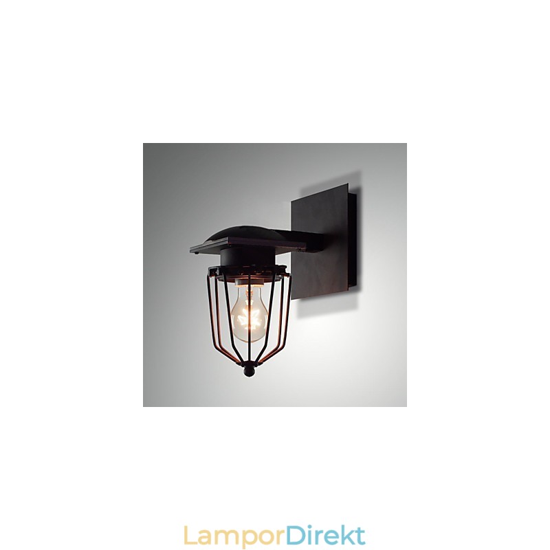 Retro Smidesvägglampor Antik Vägglampa Med Singelhuvudet Reminisced Lamp Loft American Iron Vintage Small Cages Vägglampa