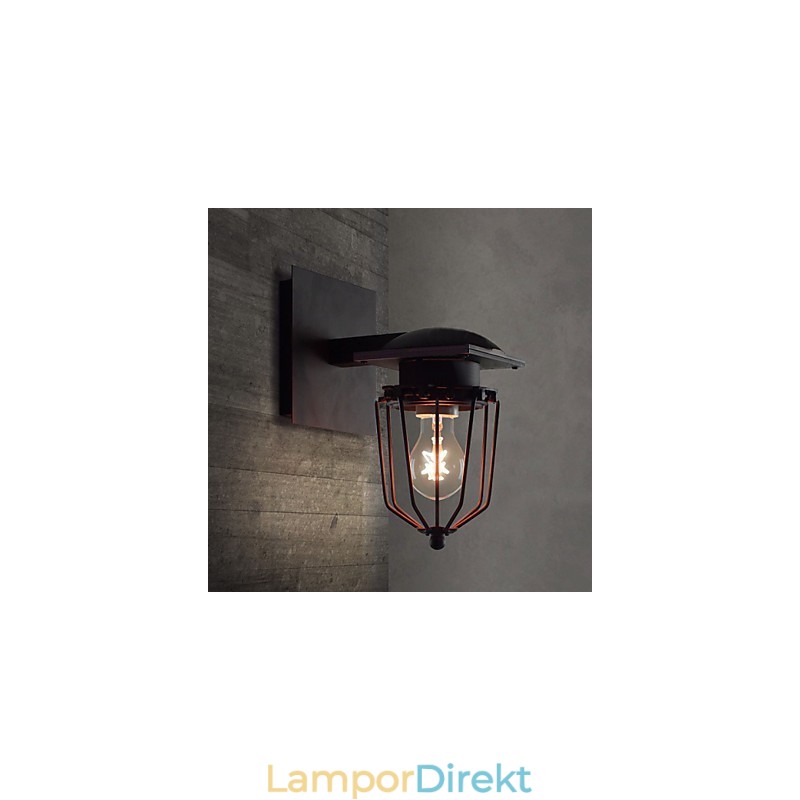 Retro Smidesvägglampor Antik Vägglampa Med Singelhuvudet Reminisced Lamp Loft American Iron Vintage Small Cages Vägglampa
