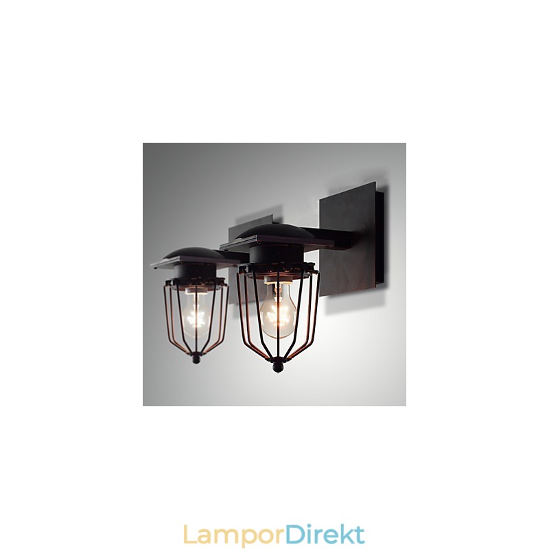 Retro Smidesvägglampor Antik Vägglampa Med Singelhuvudet Reminisced Lamp Loft American Iron Vintage Small Cages Vägglampa