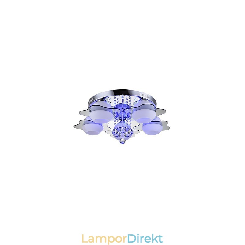 Fjärrkontroll 5 Lampor Med Blue Redss Modern Taklampa Infälld