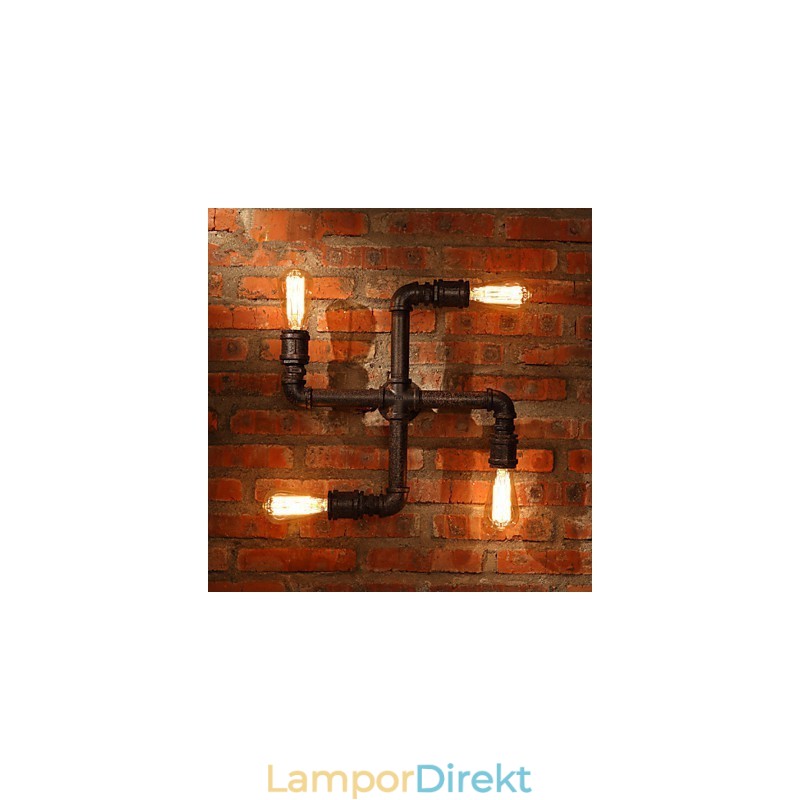 Vägglampetter Mini Style Rustik Lodge Metal