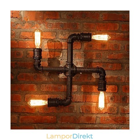 Vägglampetter Mini Style Rustik Lodge Metal