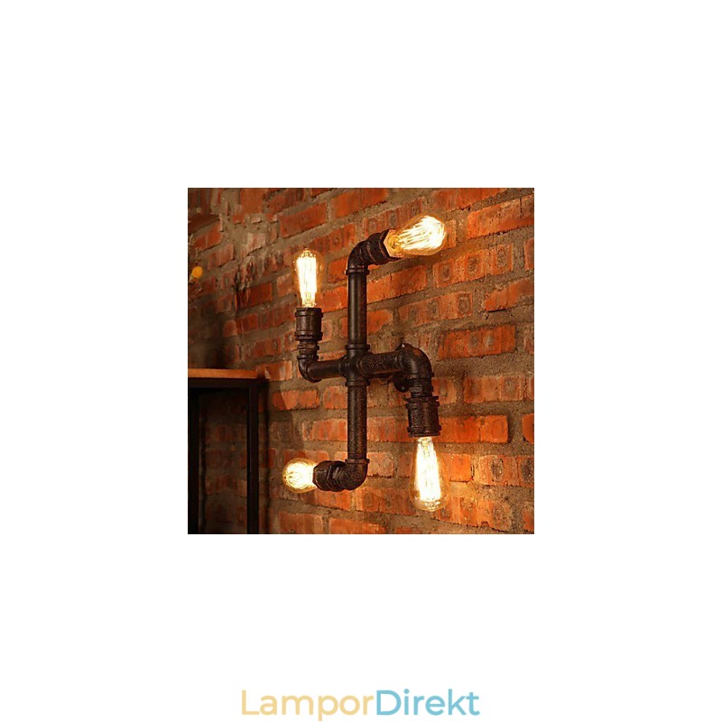 Vägglampetter Mini Style Rustik Lodge Metal