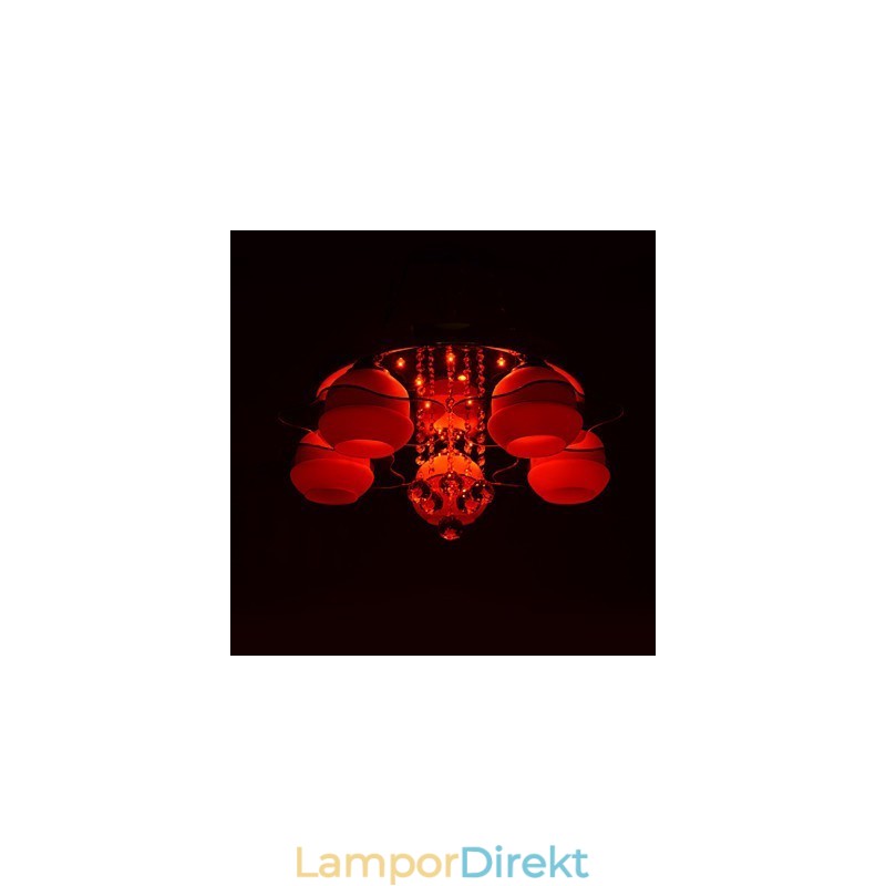 Fjärrkontroll 5 Lampor Med Blue Redss Modern Taklampa Infälld