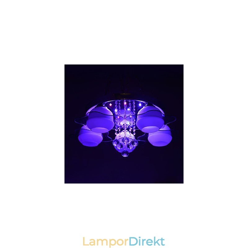 Fjärrkontroll 5 Lampor Med Blue Redss Modern Taklampa Infälld