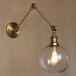 Vägglampor Swing Lights Läsvägglampor Crystal Mini Style Rustik Lodge Metal