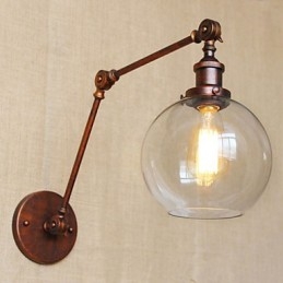 Vägglampor Swing Lights Läsvägglampor Crystal Mini Style Rustik Lodge Metal