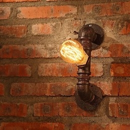 Retro Vägglampetter Mini Style Rustik Lodge Metal