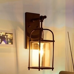 Creative Industrial Look Lampor Nordamerika Style Vägglampor Med Edison Flute Bulb Inuti Bar Dekoration Lights