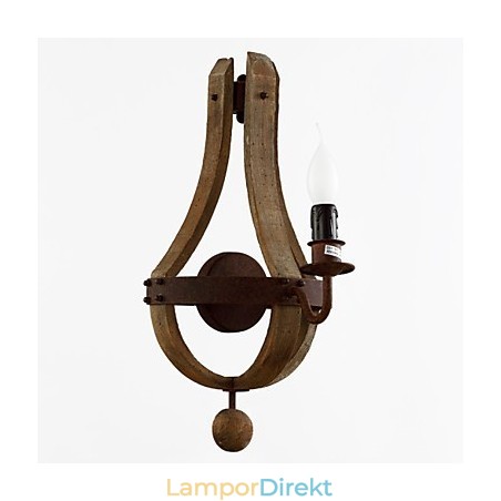 Mini Style Vägglampor Rustik Lodge Trä Bambu