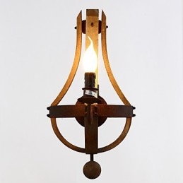 Mini Style Vägglampor Rustik Lodge Trä Bambu