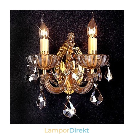 Elegant Kristallvägglampa Med 2 Lampor Elegant Kristallvägglampa Med 2 Lampor