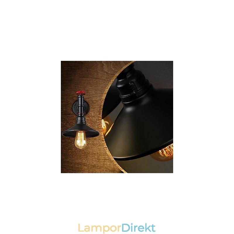 Mini Vägglampa 1 Ljus Koncis Krämjärn