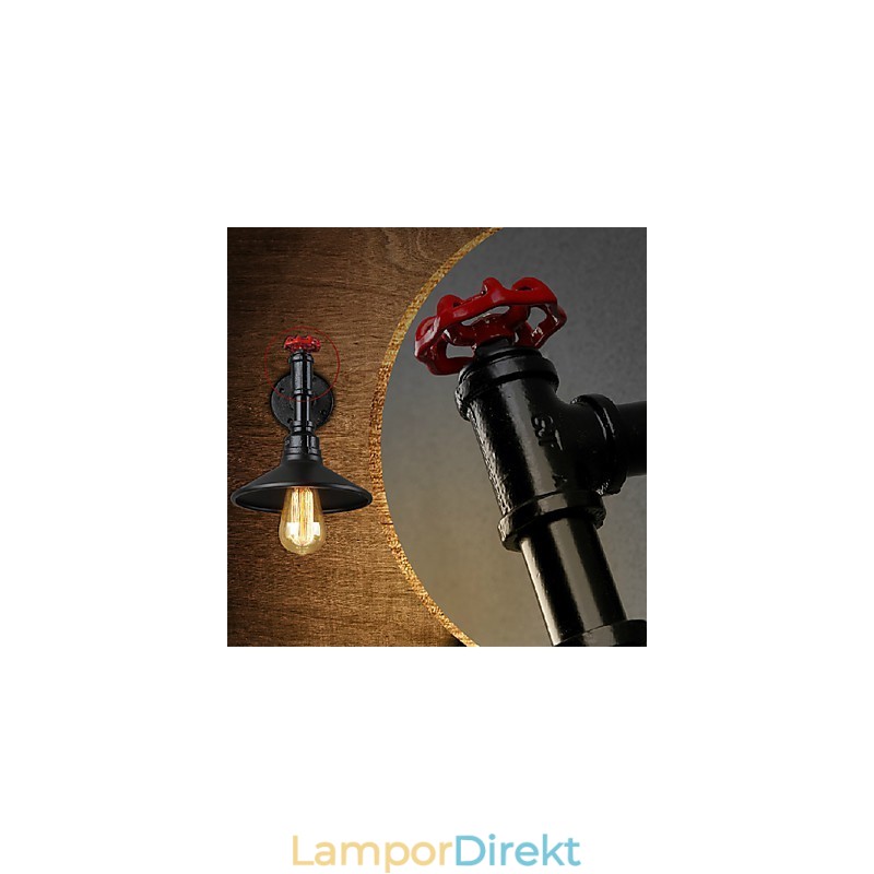 Mini Vägglampa 1 Ljus Koncis Krämjärn
