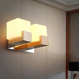 Vägglampetter Mini Style Modern Contemporary Wood Bambu