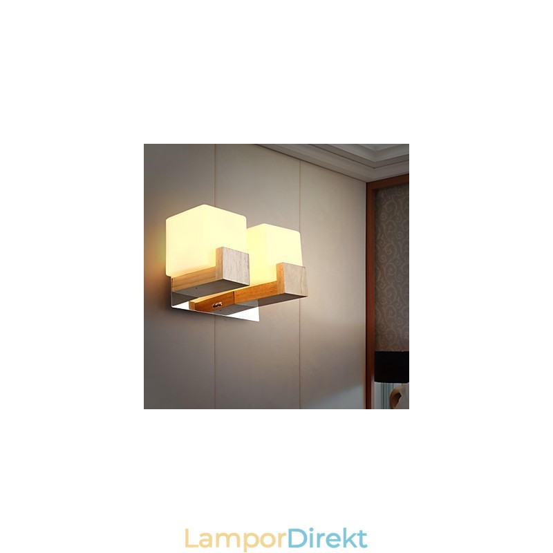 Vägglampetter Mini Style Modern Contemporary Wood Bambu