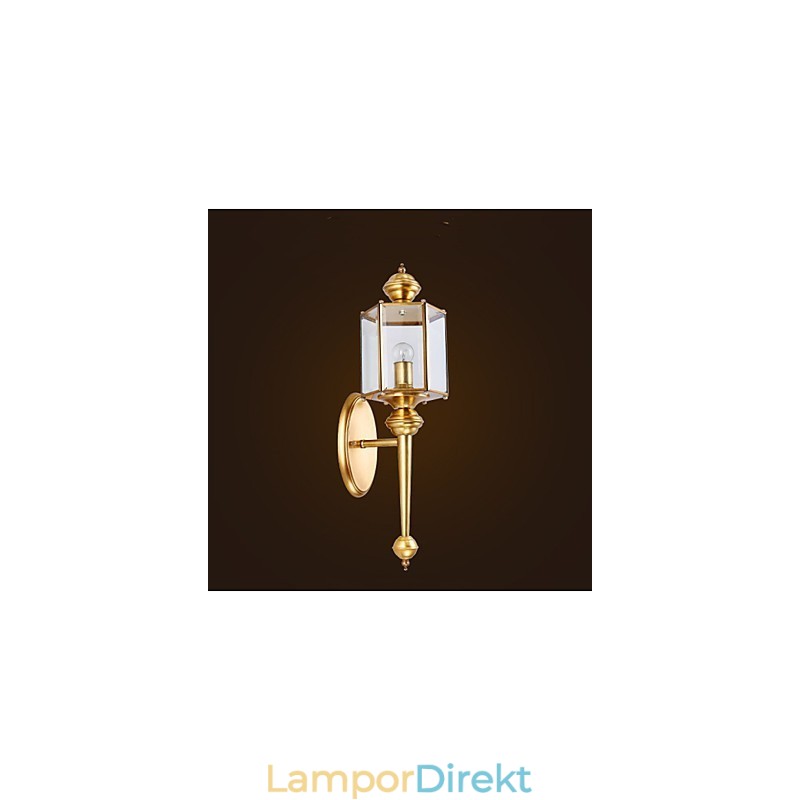 Trädgårdslampa Hel Kopparlampa Utomhuslampa Vattentät Lampa B