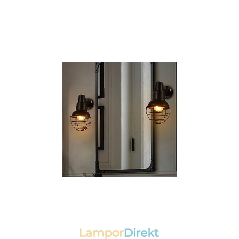 Mini Style Vägglampor Rustik Lodge Metal