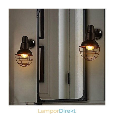 Mini Style Vägglampor Rustik Lodge Metal