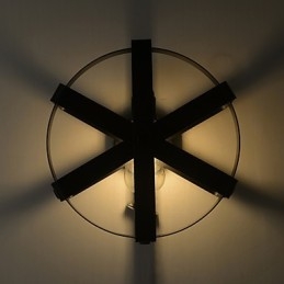 Ny Vintagestil Industriell Rund Vägglampa Balkong Loft Entré Hall Sovrum Vägglampa