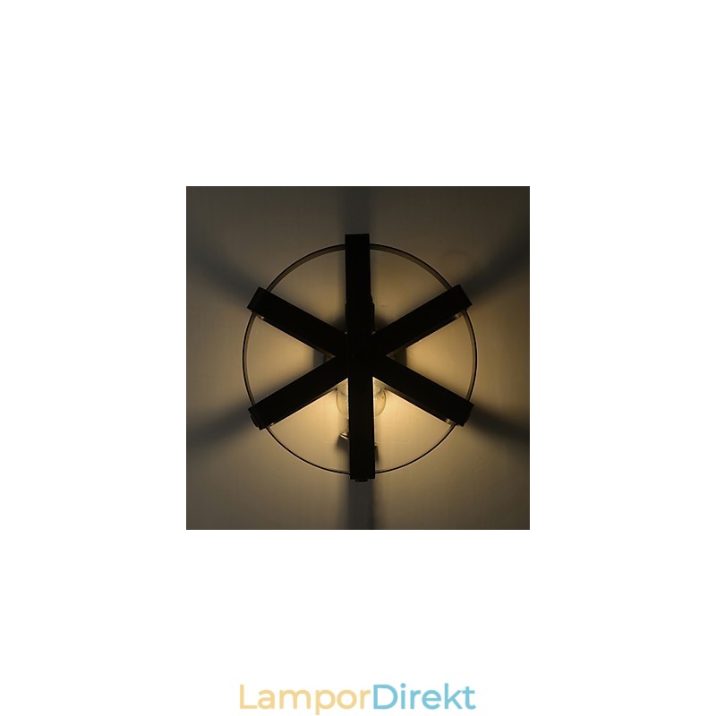 Ny Vintagestil Industriell Rund Vägglampa Balkong Loft Entré Hall Sovrum Vägglampa