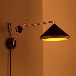 Lantlig Industriell Vindrestaurering Antika Sätt Smidesjärn Rocker Arm Vikta Vägglampa Lights