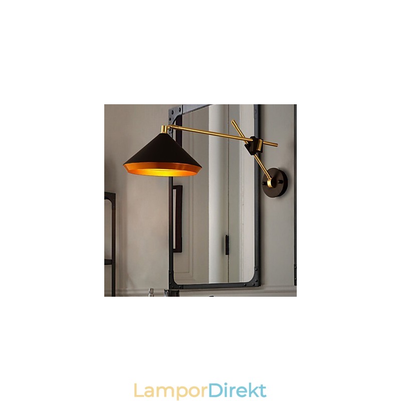 Lantlig Industriell Vindrestaurering Antika Sätt Smidesjärn Rocker Arm Vikta Vägglampa Lights