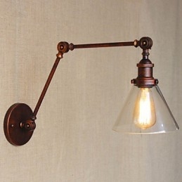 Järnhaltig Medelhavsbykomplex Dekorativ Vägglampa