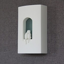 Vit Modern Brief Mode Vägglampa Säng Vägglampa Spegel Ljus Sovrum Vägglampa