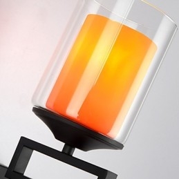 Retro Glas Enkel Vägglampa Med Ett Huvud Ljus Vägglampetter Kristall Modern Contemporary Metal