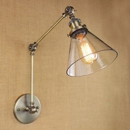 Mediterranean Village Grön Bronsfärg Komplex Dekorativ Vägglampa