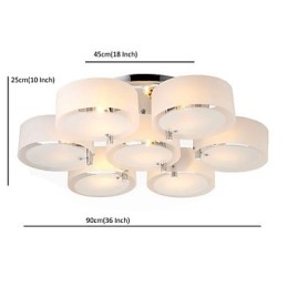 Flush Mount Modern Contemporary 7 Lights Ceiling Light Metal